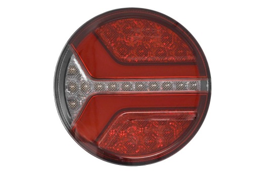 Stop spate stanga/dreapta ECOrotund (LED, 12/24V, cu intermitent, cu stop, lumina de parcare, fara proiector, surub, conector: 2x SuperSeal 2PIN/AMP 7PIN)