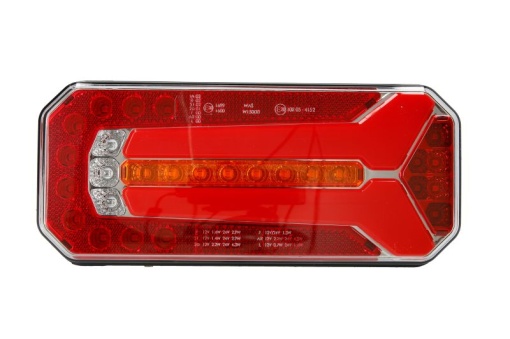 Stop spate stanga/dreapta (LED, 12/24V, cu intermitent, cu lumini ceata, cu stop, lumina de parcare, reflector, conector: WAS 5)