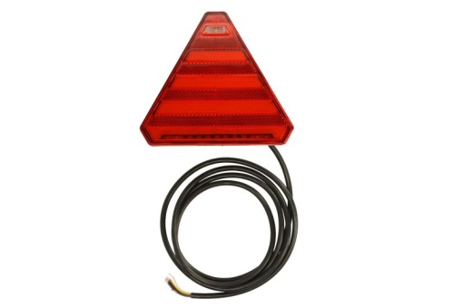 Stop spate stanga (LED, 12/24V, cu intermitent, cu far ceață, lumina de marșarier, cu stop, lumină de parcare, cu iluminare placuta, reflector triunghiular, lungime cablu: 0,2m, 163x143x75mm)