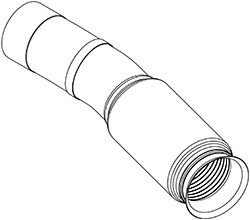 Teava esapament (diametru:130mm/152mm, lungime:663mm) potrivit MERCEDES - Img 1
