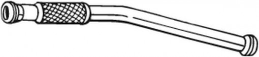 Teava esapament Fata (flexibil, lungime:870mm) potrivit SAAB 900 II, 9-3 2.0/2.3 07.93-08.03