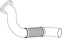 Teava esapament (lungime:640mm) EURO 4