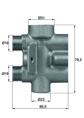 Termostat lichid racire (75°C, in carcasa) potrivit AUDI Q7, R8; VW TOUAREG 3.0D-5.2 10.02-08.15