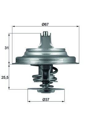 Termostat lichid racire (80°C) potrivit MERCEDES G (W460), V (638/2); SEAT ALHAMBRA, LEON, TOLEDO II; VW BORA, BORA I, CALIFORNIA T4 CAMPER, CRAFTER 30-35, CRAFTER 30-50 1.9-3.0D 12.79-05.13