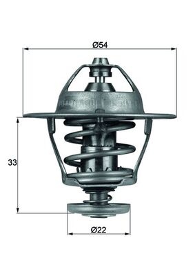 Termostat lichid racire (85°C) potrivit HONDA CIVIC VII; OPEL ASTRA F, ASTRA F/KOMBI, CAMPO, COMBO/MINIVAN, CORSA B, CORSA B/HATCHBACK, VECTRA A, VECTRA B 1.5D/1.7D/2.5D 03.90-09.05