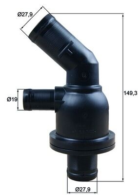 Termostat lichid racire (87°C, in carcasa) potrivit RENAULT TWINGO III; SMART FORFOUR, FORTWO 0.9/0.9LPG/1.0 07.14-