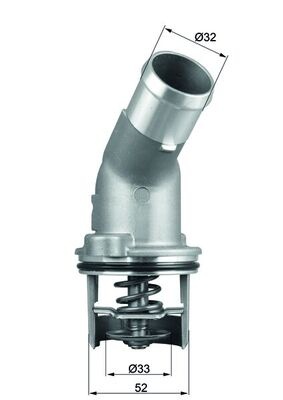 Termostat lichid racire (92°C) potrivit AUDI A4 B6, A4 B7, A6 C5, A6 C6, A8 D3 1.8-4.2 11.98-06.08