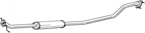 Toba esapament intermediara potrivit OPEL AGILA; SUZUKI SPLASH 1.2/1.2LPG 01.08-