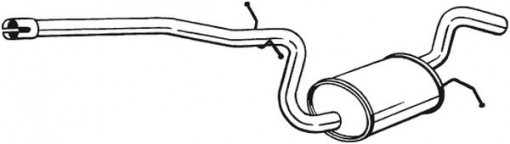 Toba esapament intermediara potrivit SKODA OCTAVIA II; VW JETTA III 2.0D 04.06-02.13
