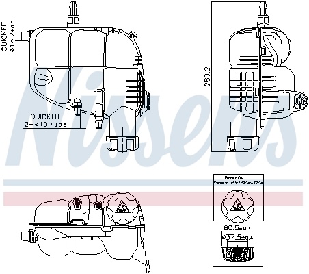 Vas expansiune (cu dop) potrivit BMW 1 (F40), 2 (F45), 2 GRAN COUPE (F44), 2 GRAN TOURER (F46), X1 (F48), X2 (F39) 11.13-