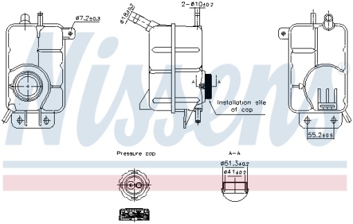 Vas expansiune racire (cu priza) potrivit CHEVROLET AVEO, AVEO / KALOS 01.04-