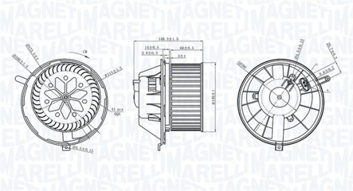 Ventilator habitaclu potrivit AUDI A3, Q3; RENAULT MEGANE II; SEAT ALHAMBRA, ALTEA, ALTEA XL, LEON, TOLEDO III; SKODA OCTAVIA II, SUPERB II, YETI; VW CADDY ALLTRACK 1.0-3.6 02.03-
