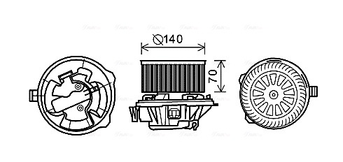 Ventilator habitaclu potrivit CITROEN C5 I, C5 I/KOMBI 1.8-3.0 03.01-08.04