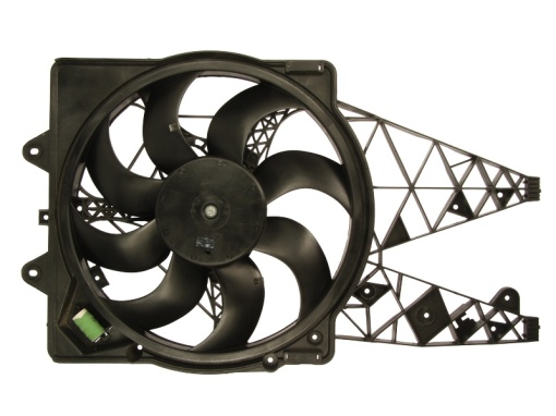 Ventilator radiator (cu carcasa) potrivit ABARTH PUNTO; ALFA ROMEO MITO; FIAT GRANDE PUNTO, PUNTO, PUNTO EVO, PUNTO/HATCHBACK 0.9-1.6D 07.08-