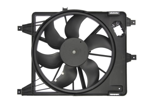 Ventilator radiator (cu carcasa) potrivit DACIA LOGAN, LOGAN EXPRESS, LOGAN MCV, SANDERO; RENAULT LOGAN I, SANDERO/STEPWAY I 1.0ALK-1.6LPG 09.04-