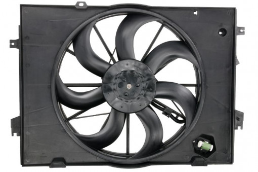 Ventilator radiator (cu carcasa) potrivit HYUNDAI TUCSON; KIA SPORTAGE II 2.0/2.0D 08.04-