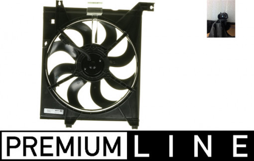 Ventilator radiator (cu carcasa) potrivit KIA CERATO I 1.6/2.0 03.04-12.09