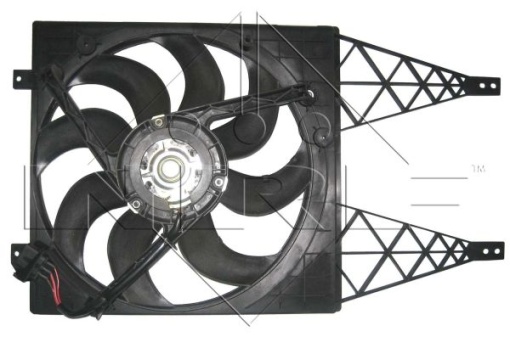 Ventilator radiator (cu carcasa) potrivit SEAT CORDOBA, IBIZA III, IBIZA IV; SKODA FABIA I, FABIA I PRAKTIK, FABIA II, ROOMSTER, ROOMSTER PRAKTIK; VW FOX, POLO, POLO IV 1.4/1.4D 10.01-05.15