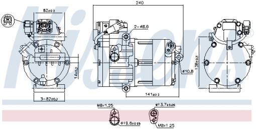Compresor climatizare potrivit HYUNDAI IONIQ; KIA CEED, NIRO, NIRO I, XCEED 1.6H 03.16-