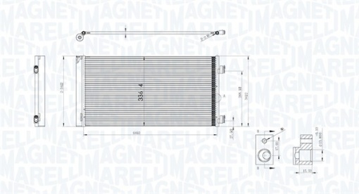 Condensator climatizare (cu uscator) potrivit MINI (R56), (R57), (R58), (R59), CLUBMAN (R55), CLUBVAN (R55), COUNTRYMAN (R60), PACEMAN (R61) 1.4-2.0D 09.06-10.16