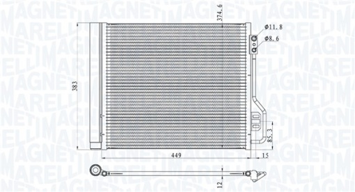 Condensator climatizare (cu uscator) potrivit SMART FORTWO 0.8D/1.0/Electric 01.07-