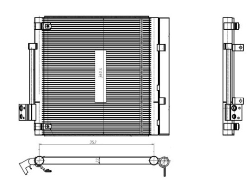 Condensator climatizare (cu uscator) potrivit TESLA MODEL S Electric 09.12-