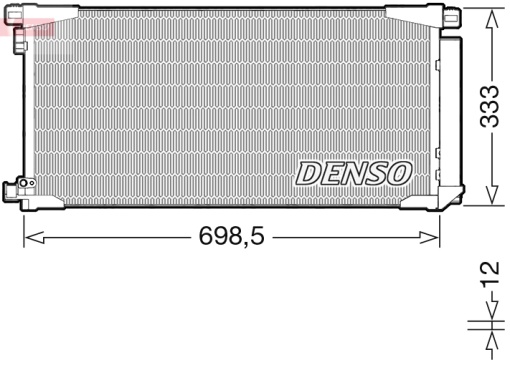Condensator climatizare (cu uscator) potrivit TOYOTA AURIS 1.2 03.15-12.18 - Img 1