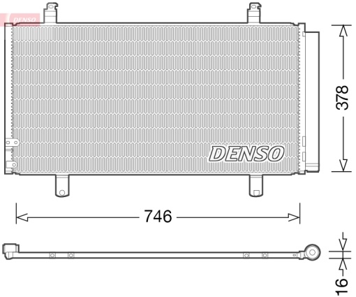 Condensator climatizare (cu uscator) potrivit TOYOTA CAMRY 2.5/3.5 09.11-03.18
