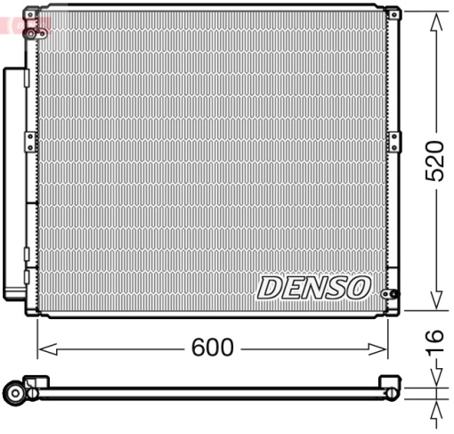 Condensator climatizare (cu uscator) potrivit TOYOTA LAND CRUISER 90, LAND CRUISER PRADO 3.0D 04.96-12.10