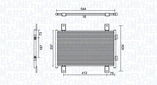 Condensator climatizare potrivit CITROEN JUMPER I; FIAT DUCATO; PEUGEOT BOXER 2.0-2.8D 12.01-