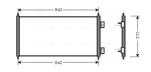 Condensator climatizare potrivit FORD TRANSIT, TRANSIT TOURNEO 2.0D-2.4D 01.00-12.14