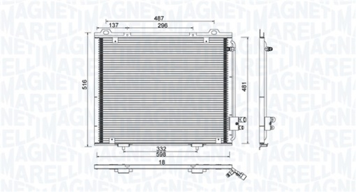 Condensator climatizare potrivit MERCEDES E T-MODEL (S210), E (VF210), E (W210) 2.0-5.5 06.95-03.03