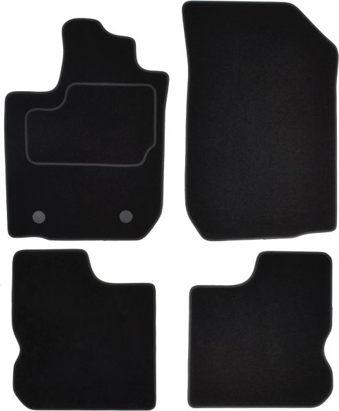 Covoras podea cauciuc MAMMOOTH Velours, 4 buc., fata/spate, set, culoare negru, potrivit DACIA LOGAN II 10.12-, Saloon