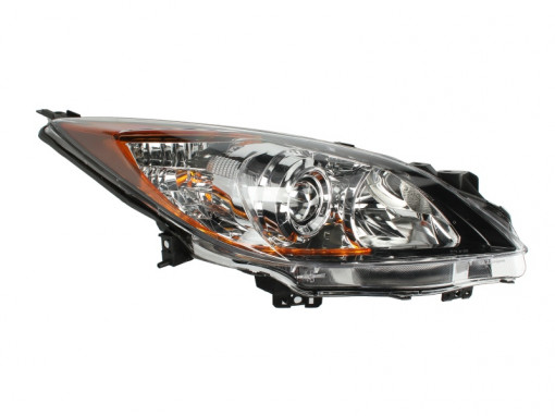 Far dreapta (H11/HB3, electric, cu motoras, cromat) potrivit MAZDA 3 BL 2008-2014