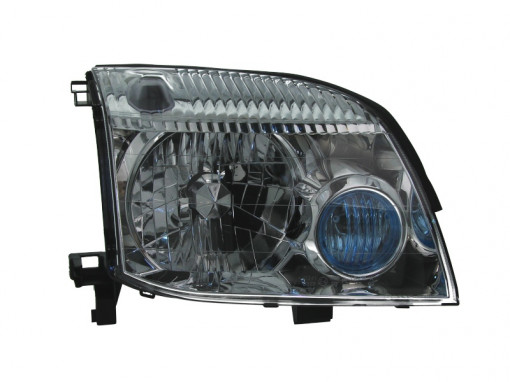 Far dreapta (H4, electric, cu motoras, fundal negru/albastru) NISSAN X-TRAIL