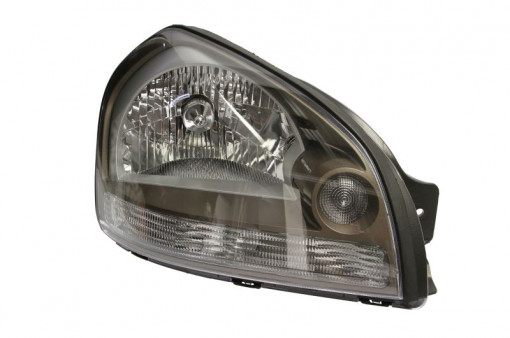 Far Dreapta (H4, electric, fara motoras, culoare insertie: cromat, culoare semnalizator: negru) potrivit HYUNDAI IX35, TUCSON