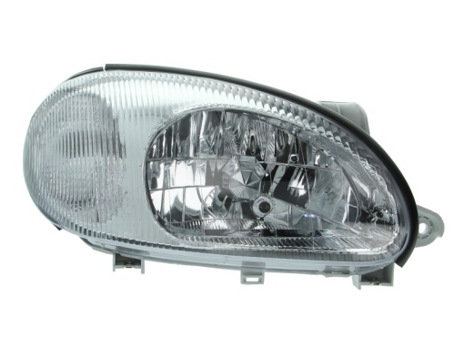 Far Dreapta (H4, manual, fara motoras, culoare insert: cromat, culoare semnalizator: transparent) potrivit DAEWOO LANOS; FSO LANOS