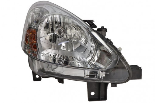 Far Dreapta (halogen, H4/W5W, electric, cu motor, culoare semnalizator: transparent) potrivit PEUGEOT PARTNER, PARTNER TEPEE, PARTNER/MINIVAN - Img 1