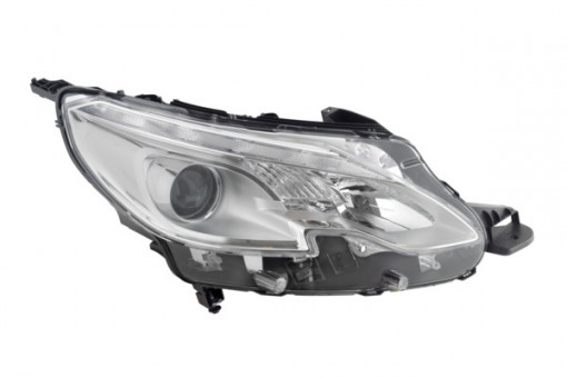 Far Dreapta (halogen, H7, electric, fara motoras, culoare semnalizator: transparent) potrivit PEUGEOT 2008 I - Img 1