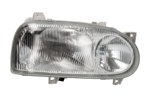 Far fata Dreapta (2*H1, electric, fara motoras, culoare insert: cromat) potrivit VW GOLF III