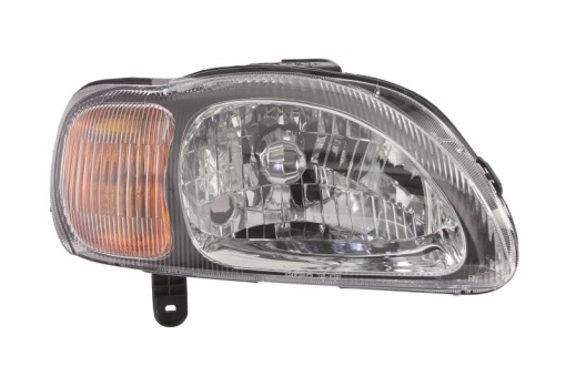Far fata Dreapta (H4, electric, fara motoras, culoare insert: argintiu, culoare semnalizator: galben) potrivit SUZUKI BALENO