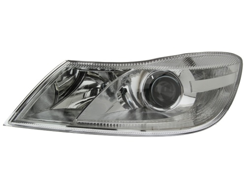 Far fata Stanga (H1/H7, electric, cu motor, culoare insert: cromat) potrivit SKODA OCTAVIA II -06.13
