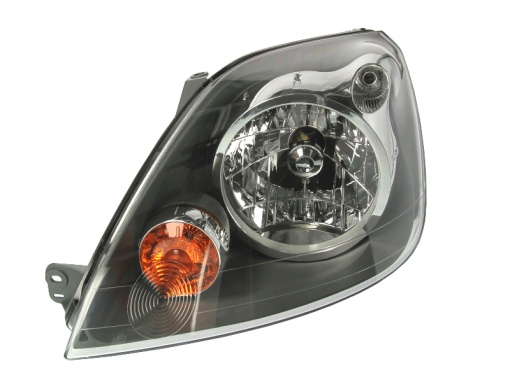 Far fata Stanga (H4, electric, cu motor, culoare insert: negru) potrivit FORD FIESTA V -06.08