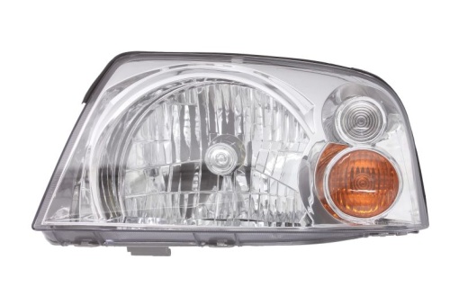 Far fata Stanga (H4, electric, fara motoras, culoare insert: cromat, culoare semnalizator: transparent) potrivit HYUNDAI ATOS