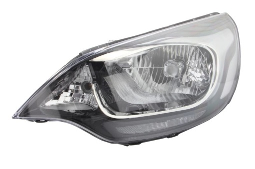 Far fata Stanga (H4/PY21W/W5W, electric, fara motoras, culoare insert: negru) potrivit KIA RIO III
