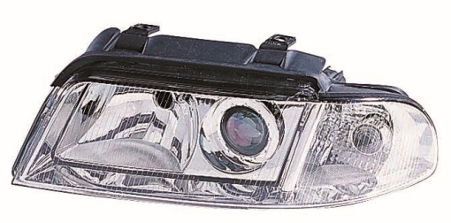 Far fata Stanga (H7/H7, electric, fara motoras, culoare insert: cromat) potrivit AUDI A4 B5