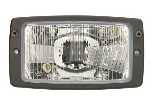 Far stanga/dreapta (H4/T4W, manual, main bulb seal, culoare insert: crom platinat) potrivit ZETOR 10000, 6000, 7000, 8000, 9000; AMMANN AV; CASE IH 100, C, CS; DOOSAN DX; FARMER F; FARMTRAC 500, 600