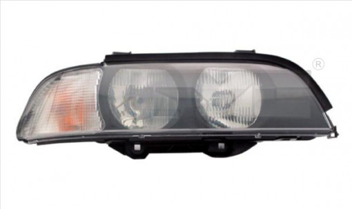 Far stanga (H7/HB3, electric, cu motoras, fundal negru) BMW Seria 5 (E39)