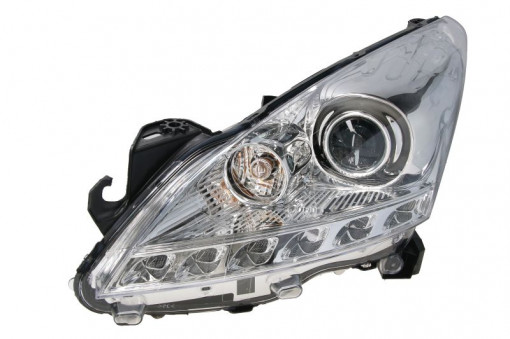 Far Stanga (halogen, H9, electric, cu motor, culoare insertie: gri, culoare semnalizator: transparent) potrivit PEUGEOT 3008 -09.13 - Img 1