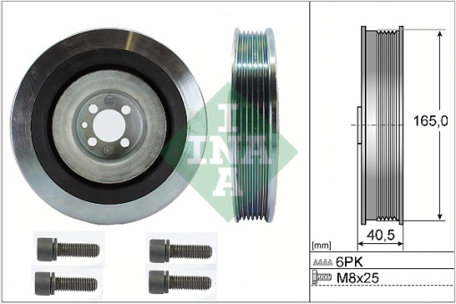 Fulie curea arbore cotit (numar dinti: 6) potrivit ALFA ROMEO 145, 146, 147, 156, 159, BRERA, GIULIETTA, GIULIETTA/HATCHBACK, GT, MITO, SPIDER; CADILLAC BLS; FIAT 500L, BRAVA, BRAVO I 1.6D-2.2 03.96-